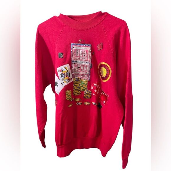 Vibrant Red Graphic Crewneck Sweatshirt - Picture 2 of 4